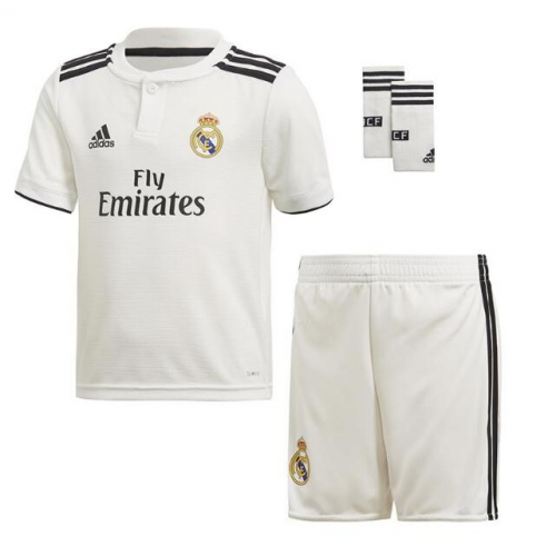 Kids Real Madrid 18/19 Home Soccer Sets (Shirt+Shorts+Socks)